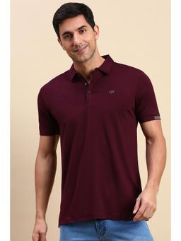 Classic Polo - Men Maroon Solid Polo T-Shirt
