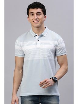 Classic Polo - Men Blue Stripes Polo T-Shirt
