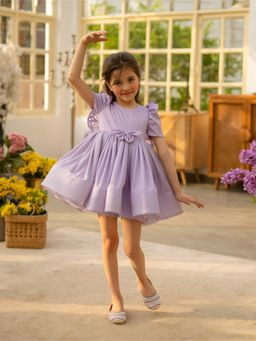 Fayon Kids - Lilac Shimmer Butterfly Dress