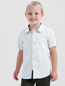 Kate & Oscar - Boys Short Sleeve Cotton Linen Shirt
