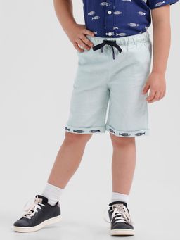Kate & Oscar - Boys Elasticated Shorts with Embroidered Hem