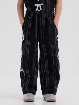 Kate & Oscar - Girls Striped Trouser with Bow Trim