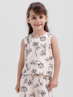 Kate & Oscar - Girls Allover Floral Printed Top