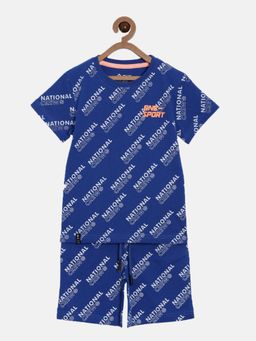 3PIN - Boys Blue Printed Co-Ord