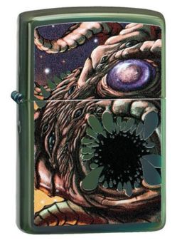 Zippo - High Polish Green Apocalypse Monster Design Windproof Pocket Lighter