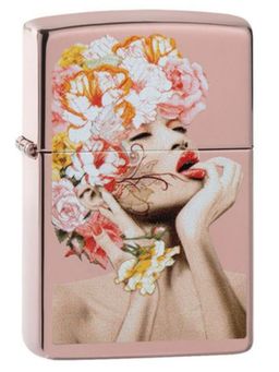 Zippo - Floral Woman Design Windproof Pocket Lighter