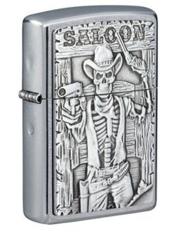 Zippo - Saloon Skull Emblem Design Windproof Pocket Lighter
