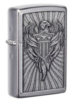 Zippo - Eagle Shield Emblem Design Windproof Pocket Lighter