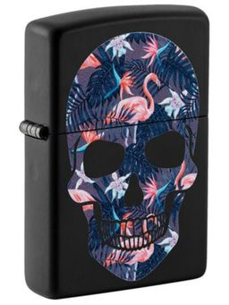 Zippo - Flamingo Skull Design Windproof Pocket Lighter