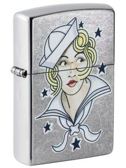 Zippo - Sailor Girl Tattoo Design Windproof Pocket Lighter