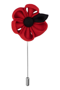 The Tie Hub - Gazania Red Flower Lapel Pin