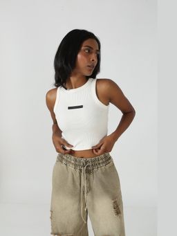 Chapter 2 - Off White Halter Crop Top