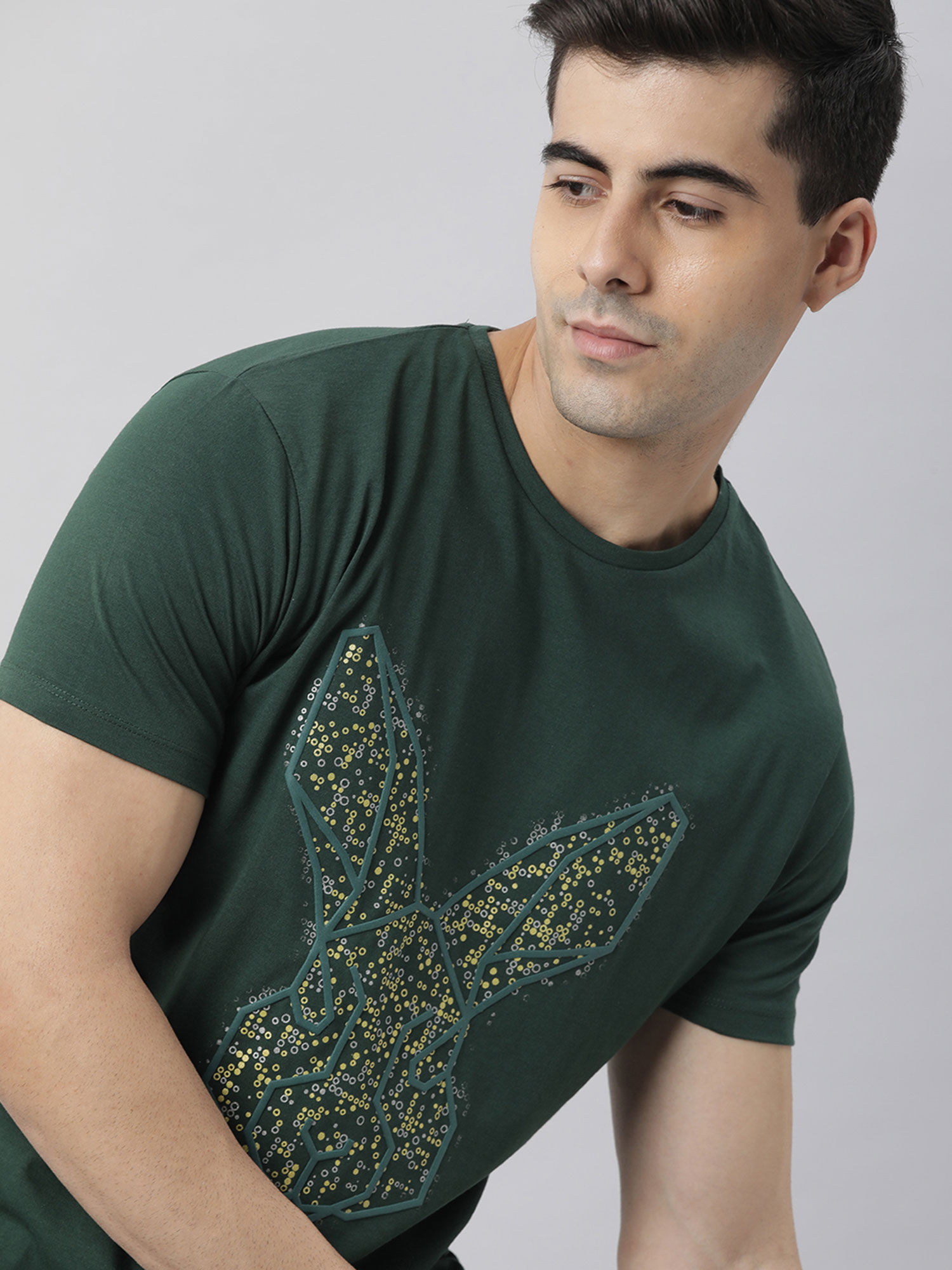 Buy Rare Rabbit Green Casual Tshirts 