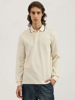 United Colors of Benetton - Men Yellow Pure Cotton Polo T-Shirt