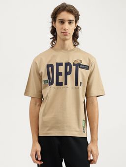 United Colors of Benetton - Men Brown Pure Cotton T-Shirt