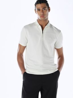 Jack & Jones - Men White Cotton Blend Polo T-Shirt