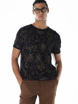 Jack & Jones - Men Black Cotton T-Shirt