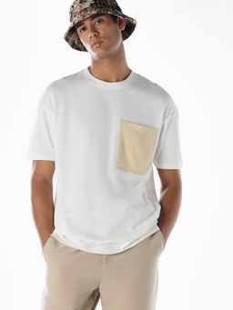Jack & Jones - Men White Cotton T-Shirt