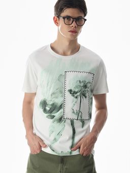 Jack & Jones - Men White Cotton T-Shirt