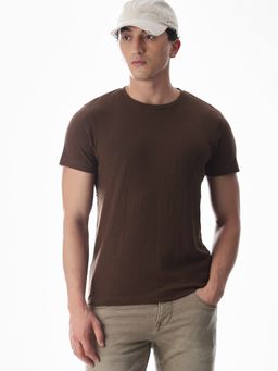 Jack & Jones - Men Brown Polyester Blend T-Shirt
