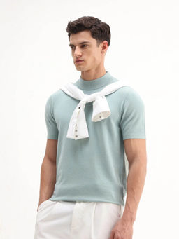 Rare Rabbit - Men Green Viscose T-Shirt