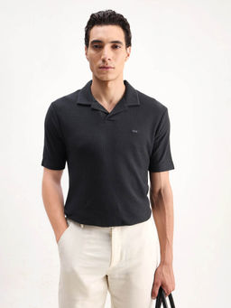 Rare Rabbit - Men Grey Cotton Polo T-Shirt