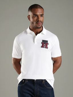 Tommy Hilfiger - Men White Cotton Polo T-Shirt