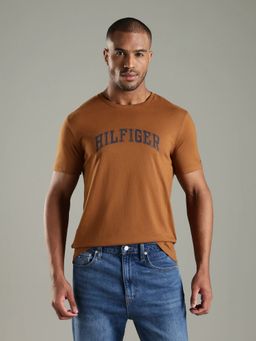 Tommy Hilfiger - Men Brown Cotton T-Shirt