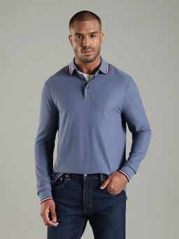Tommy Hilfiger - Men Blue Cotton Polo T-Shirt