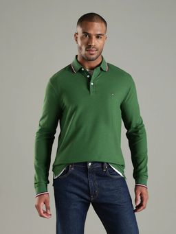 Tommy Hilfiger - Men Green Cotton Polo T-Shirt