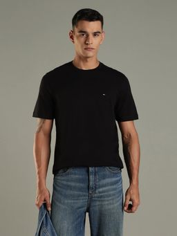 Tommy Hilfiger - Men Black Cotton T-Shirt