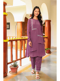 LIROSE - Hritvi Lavender Kurta with Pants (Set of 2)