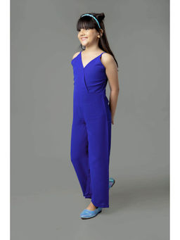 NEOFAA - Plain Strappy V Neck Jumpsuit for Girls