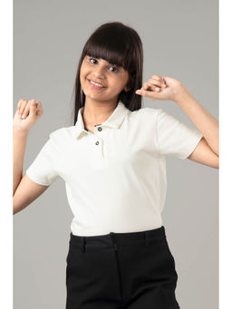 NEOFAA - Exclusive White Polo T-Shirt for Girls