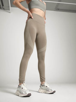 Puma - Brown Women's Train All Day Tech Seamless Tights