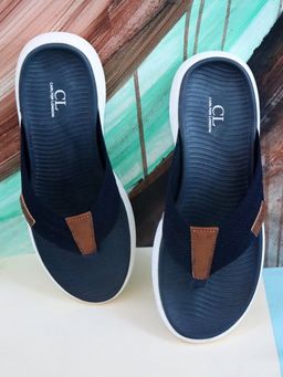 Carlton London - Solid Navy Blue Flipflops