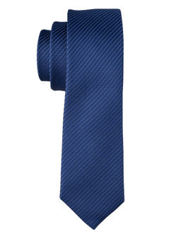 The Tie Hub - Navy Blue Texture Silk Tie