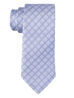 The Tie Hub - Blue Floral Silk Tie
