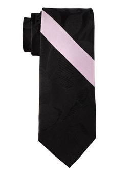 The Tie Hub - Black Floral Silk Tie