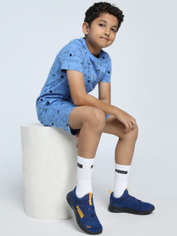 Puma - Rift Slip On Pop Ps Kids Blue Casual Shoes