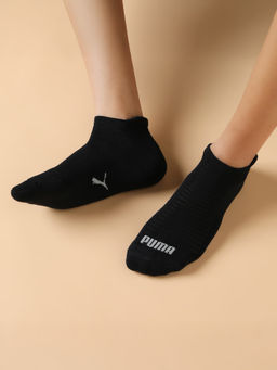 Puma - Cushioned Sneaker Unisex Black Socks (Pack of 2)