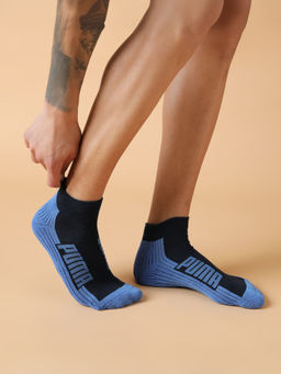 Puma - Multi-Sport Quater Unisex Blue Socks (Pack of 2)