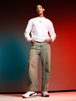 Puma - Classics Crew Mens White Sweatshirt