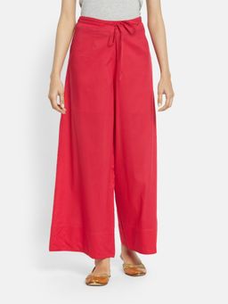 Fabindia - Fuchsia Cotton Tie Up Ijar Pant
