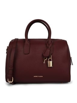 Anne Klein - Maroon Women's Satchel Bag With Detachable Strap