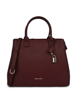 Anne Klein - Maroon Women's Satchel Bag With Detachable Strap