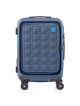 Samsonite - TOIIS M Textured Polycarbonate Expandable 8 Spinner Wheel Trolley Bag - Blue