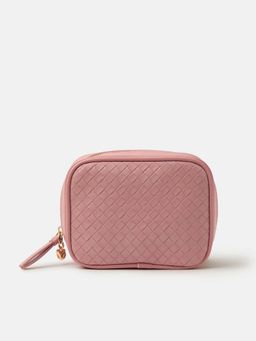Accessorize London - Women's Pink Quilted Make Up Bag