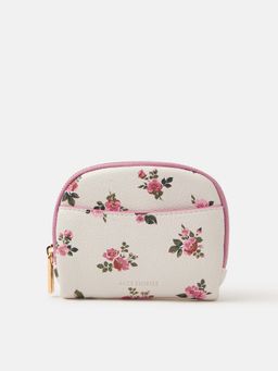 Accessorize London - Women's White Floral Coin Pouch