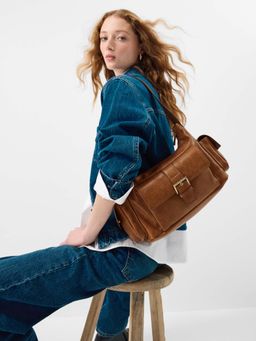 Accessorize London - Women's Brown Utility Handbag